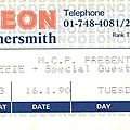 Squeeze - mardi 16 janvier 1990 - hammersmith odeon (london)