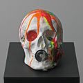 CTony Oursler, Mutant Skull, 1997-1998, Plaster, paint, sound, a