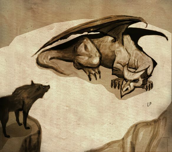 loup et dragon