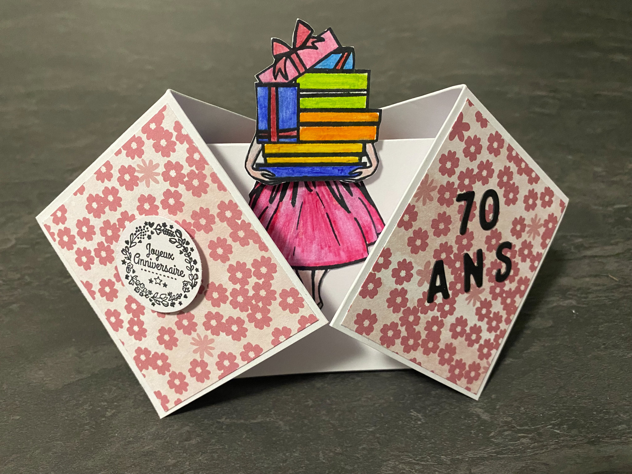 Carte anniversaire - Sandrine de Mes Créafolies