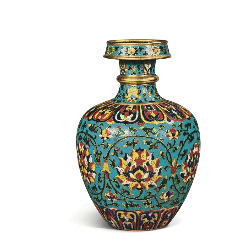 HK0795 - A Highly Important And Outstanding Cloisonne Enamel 'Lotus' Jar
