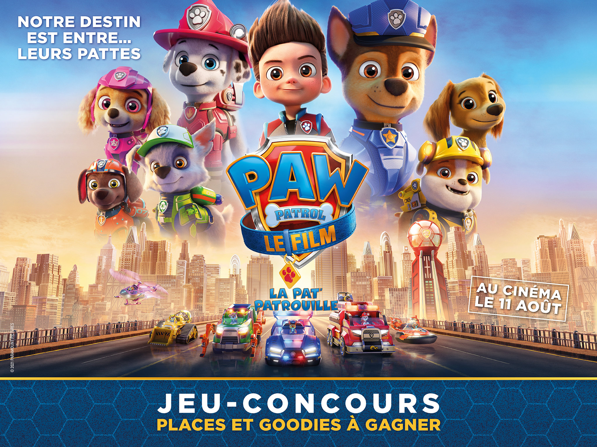 Jeu- Concours La Pat' Patrouille Le Film : des places de cinéma et