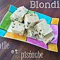 Blondies vanille et pistache