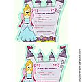 cartes d'invitation anniversaire princesse à imprimer2 copie