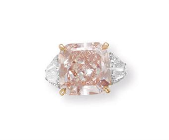 Important light pink diamond and diamond necklace - Alain.R.Truong