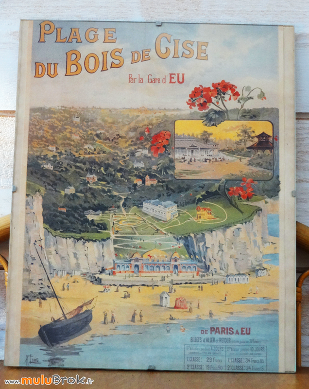 Gravure-ancienne-Gare-d'EU-Bois-de-Cise-muluBrok-Vintage