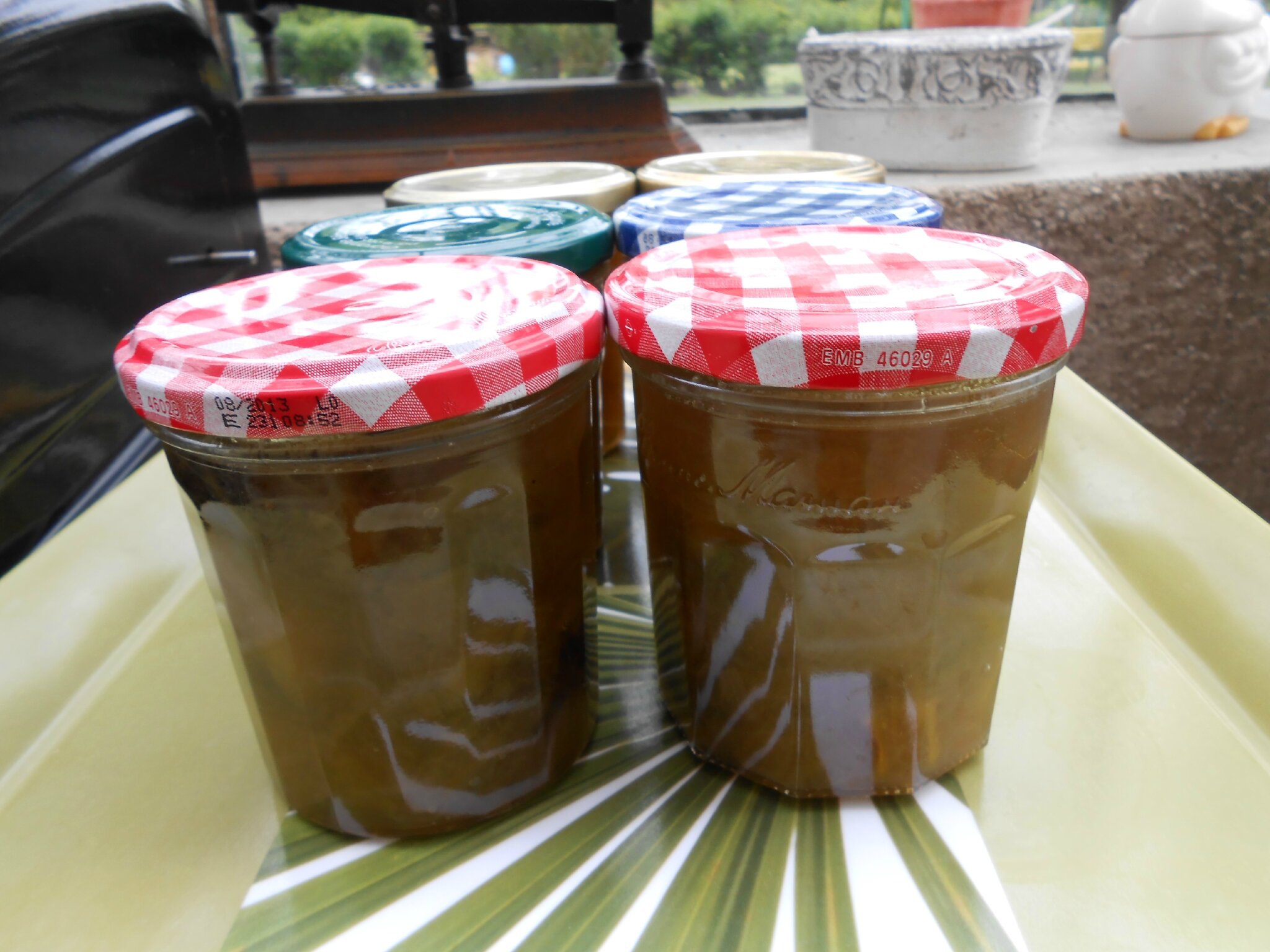 Confiture de rhubarbe aux pruneaux Le jardin de Cruik Les fleurs, les légumes..., les