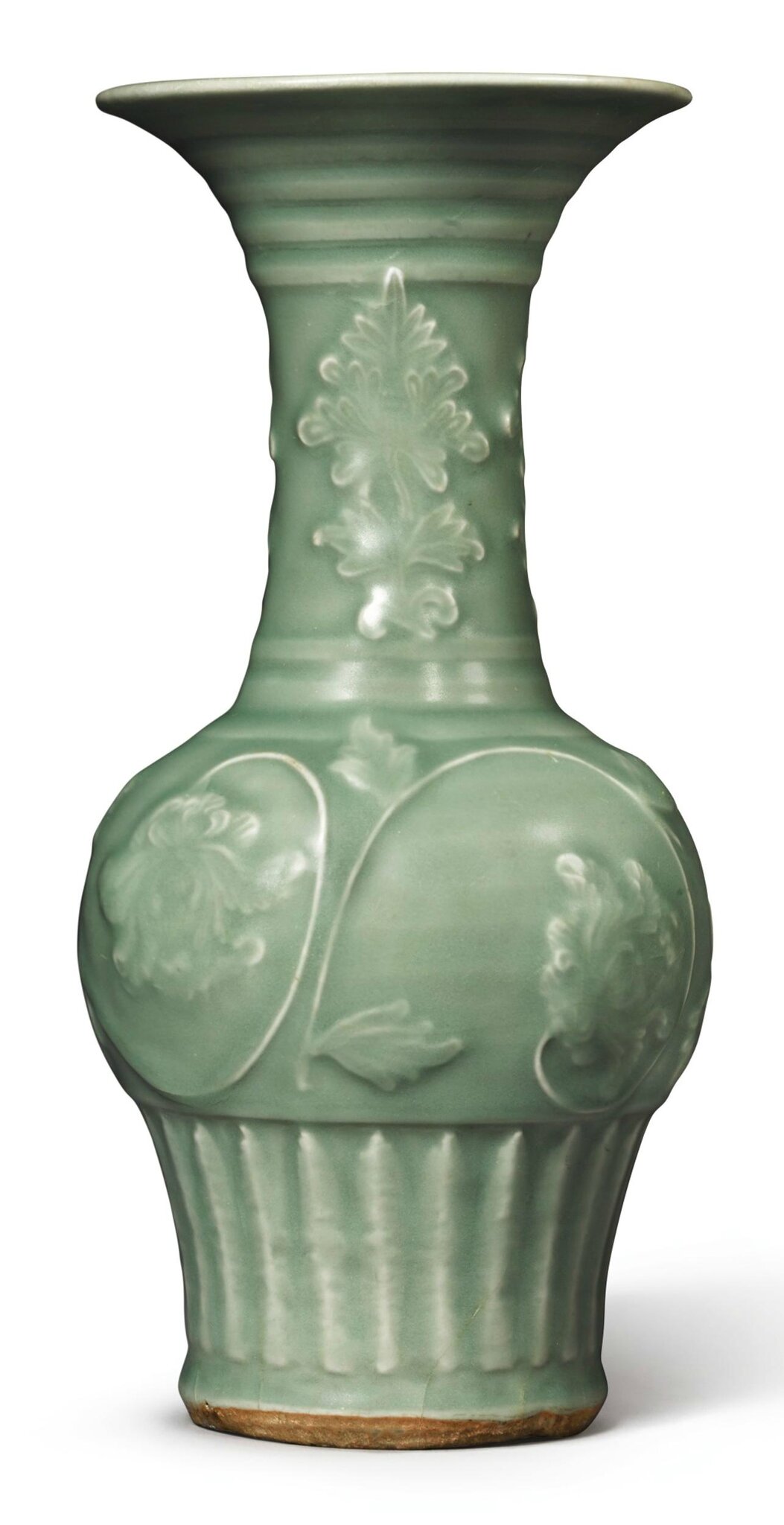 A 'Longquan' celadon 'peony' vase, Yuan dynasty Alain.R.Truong
