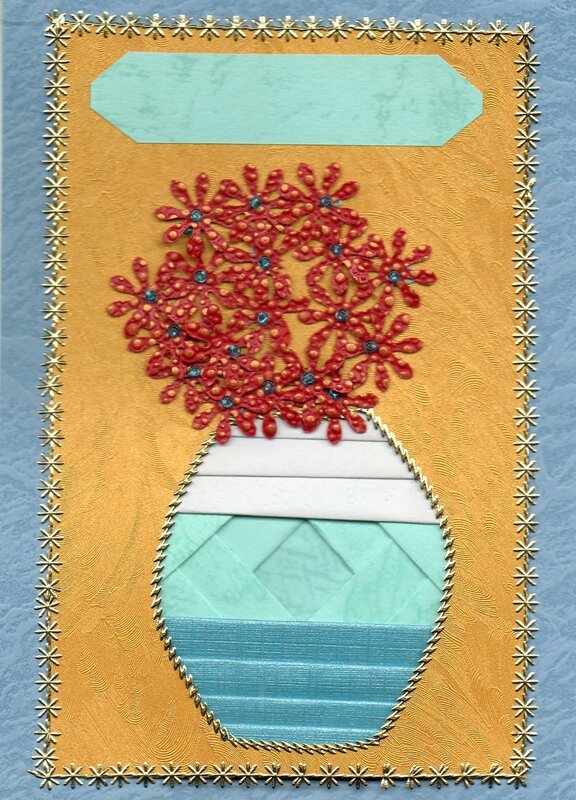 Vase en Iris folding Nerina Passions