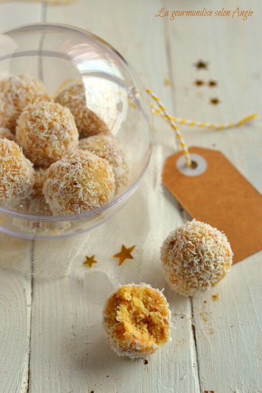 cadeau gourmand Noël - truffes crues amande orange (raw truffles) 1