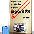 Déco vintage ... plaque cendrier * veuillez éteindre votre cigarette 