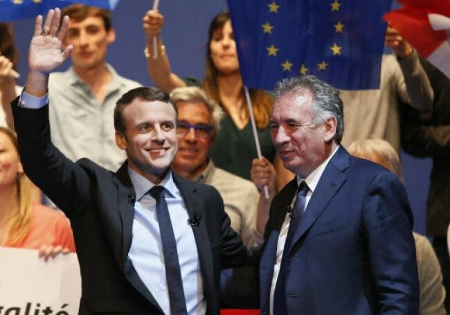Bayrou-Macron Bob Edme-AP-SIPA