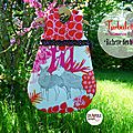 Turbulette / giGoteuse bébé fille Naissance Originale et chic acidulée fluo rose orange - froufrou pois 