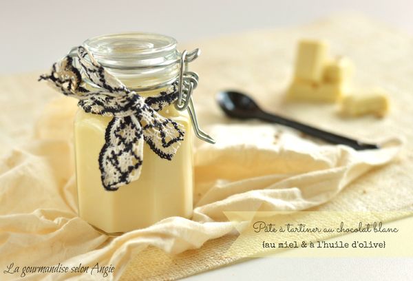 pate tartiner maison chocolat blanc miel huile olive rapadura