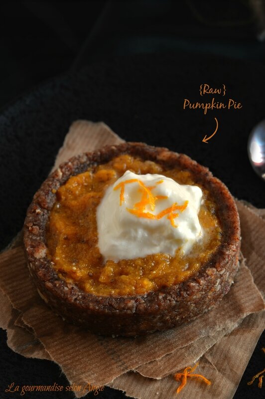 recette de courge - raw pumpkin pie tartelette crue butternut végétale 1