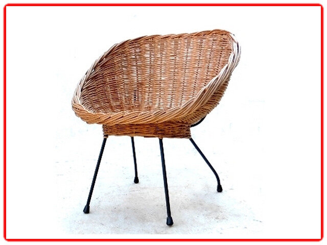 fauteuil coquille rotin 1950 matégot