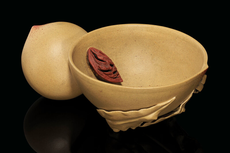 An Yixing peach-form water pot, Qing dynasty (1644-1911)