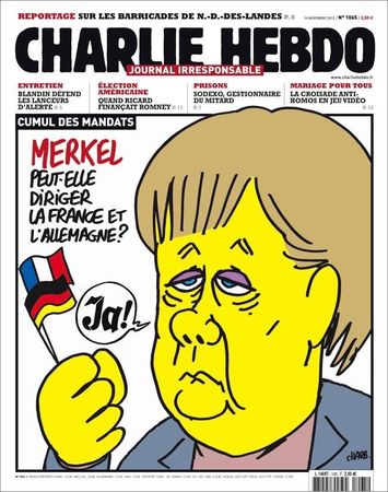 Allemagne, Europe, France, Les Unes de Charlie Hebdo, Merkel une 1065