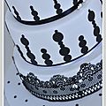 Gateau mariage noir et blanc nimes 1