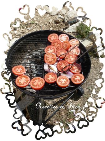tomates au thym frais cuites au barbecue