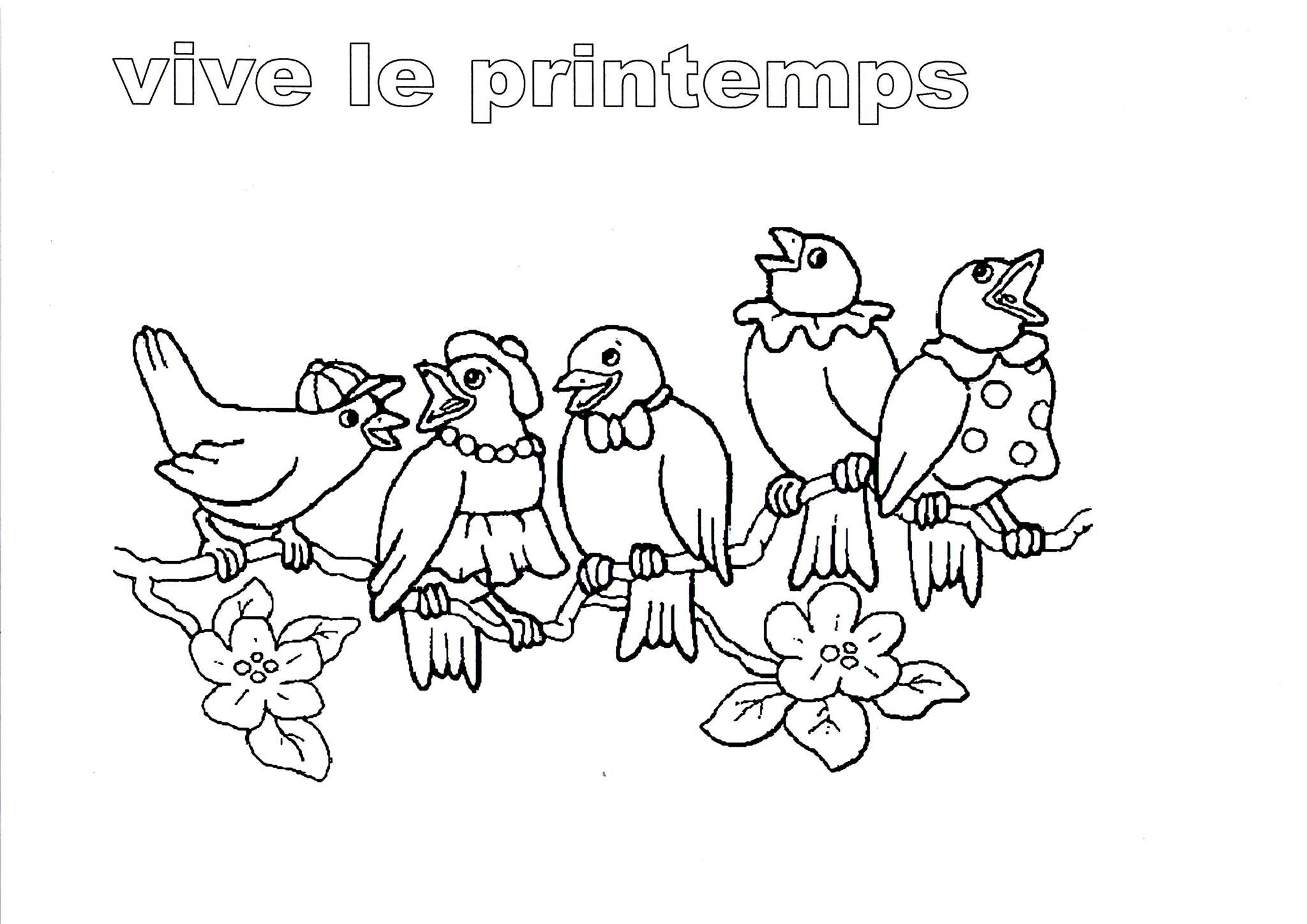 Coloriage Printemps à Imprimer Gratuit Coloriages printemps - Assistante Maternelle Argenteuil - Orgemont