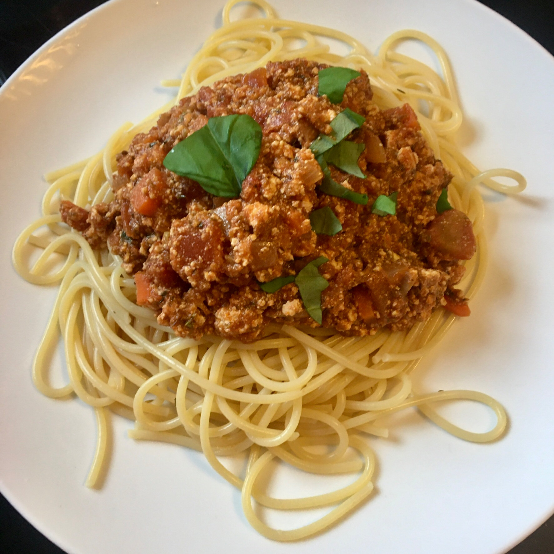 Spaghettis à la bolognaise au tofu Sixtine Cuisine
