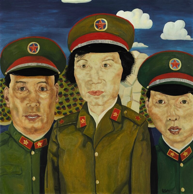 Oct2_Liu Wei_Revolutionary Family Series (Three Figures)