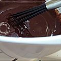 Boule chocolat blanc, mousse chocolat noir, coulis de kaki.....+ participations concours