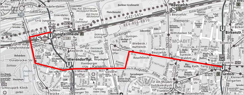 Berlin-Jungfernheide-Karte