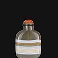A banded agate snuff bottle, 1760-1850