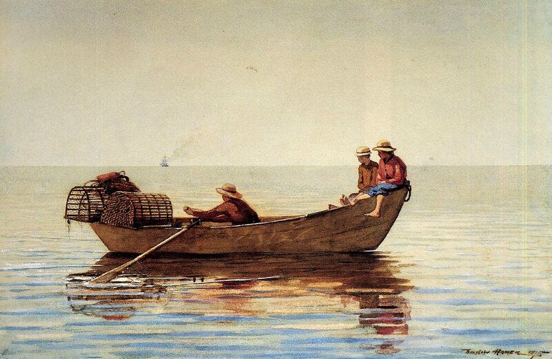 Winslow Homer - Three Boys in a Dory with Lobster Pots
