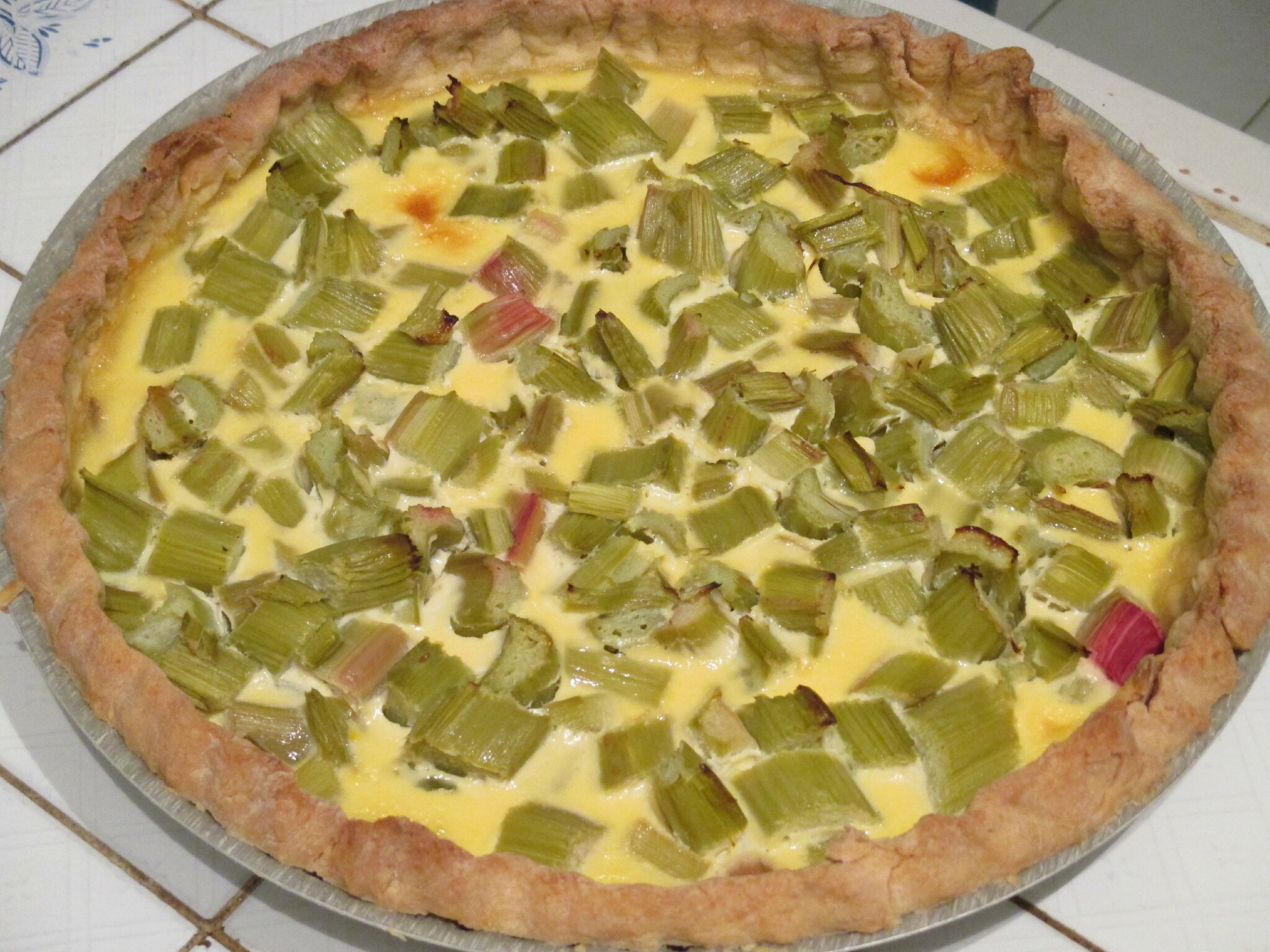 Tarte Alsacienne A La Rhubarbe Veronique Cuisine