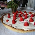 La tarte blanche aux fraises de Manou