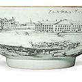 A very rare grisaille 'london hospital' bowl, second half 18th century