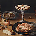 Gottfried von wedig (1583 cologne 1641), large still life with a roasted chicken, bread and sweetmeats in opulent vessels