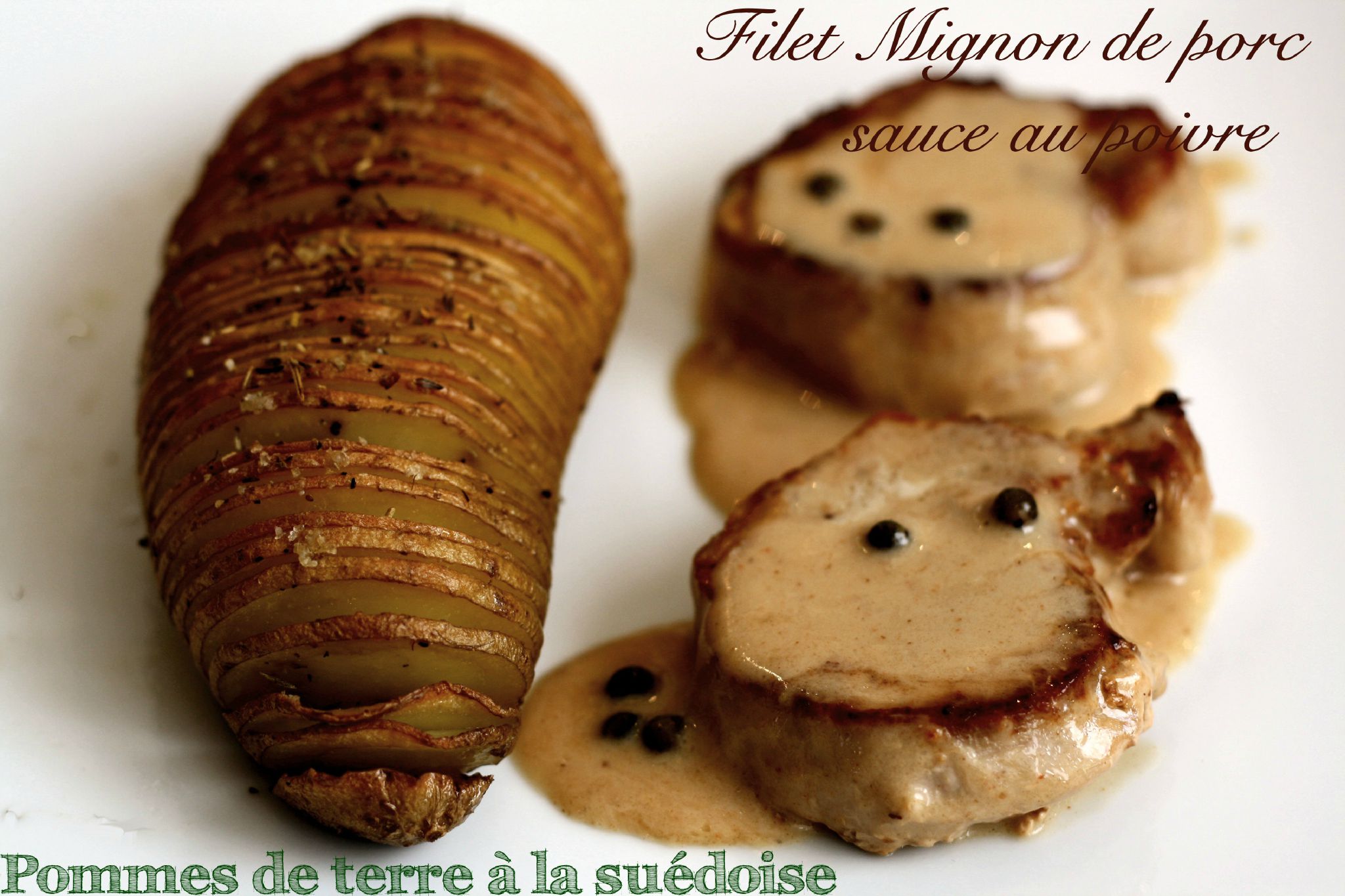 Filet Mignon De Porc Sauce Au Poivre Et Pommes De Terre à La