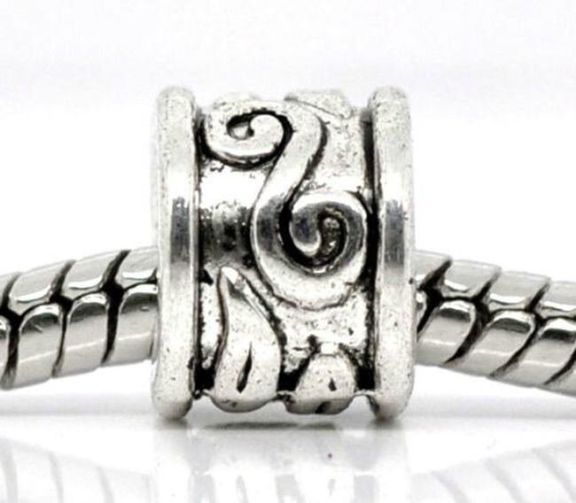 perles s sculptée charm 9x7 mm
