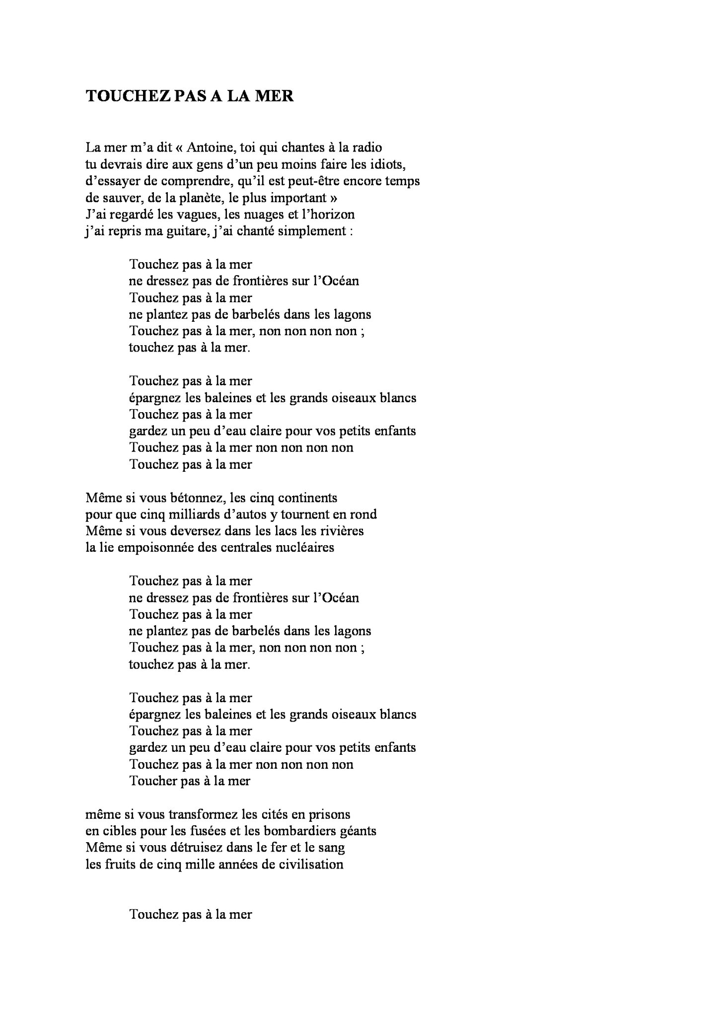 Paroles Chanson Le Géant De Papier Atelier NAP pour les élèves de maternelle sur le thème "Protégeons les
