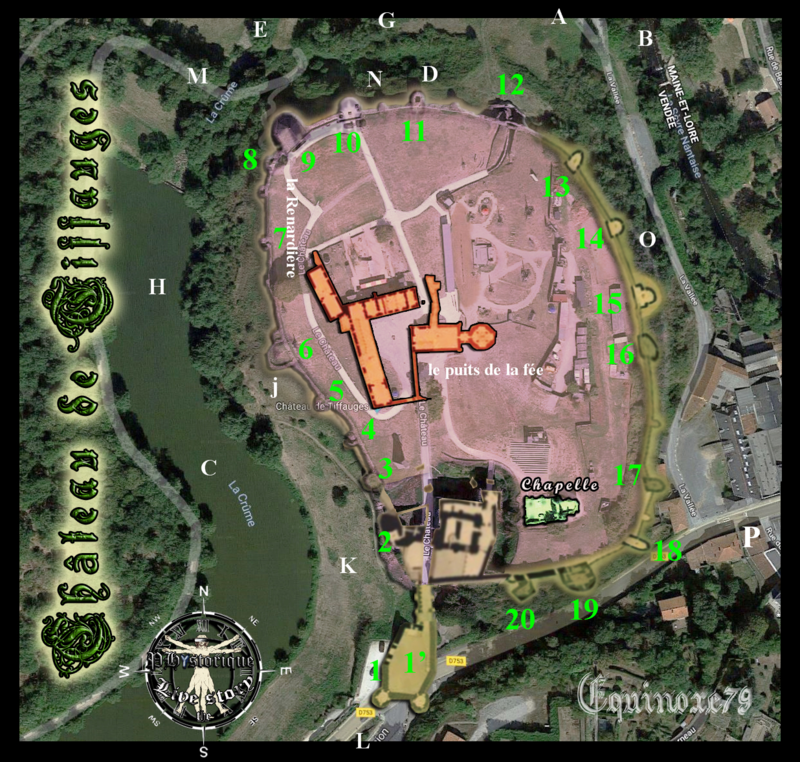 plan 2 sur ruines château de Tiffauges