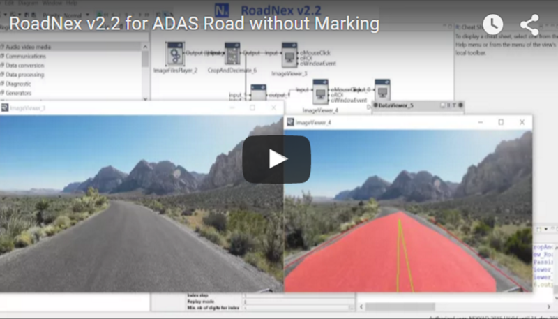 NEXYAD Adas Road detection with RoadNex - no markings