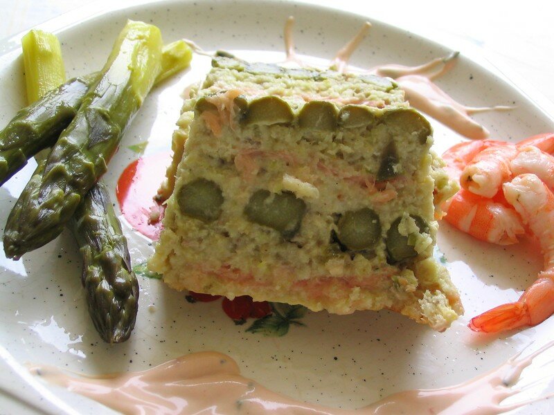 Terrine de Poisson aux Pointes d'Asperges, et saumon La Cuisine De Marie