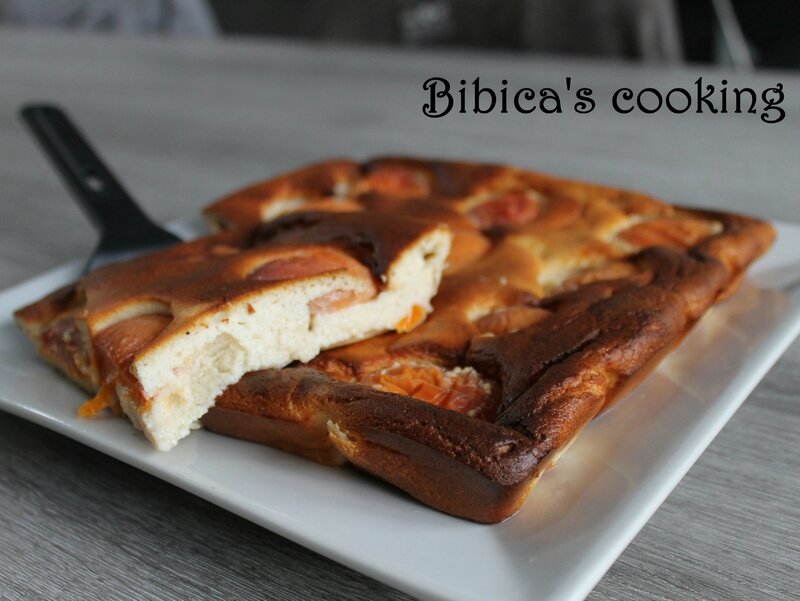 Flan aux abricots et fromage blanc part