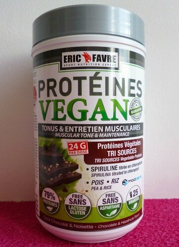 Protéine végétale - tri sources - Eric Favre - saveur chocolat - noisette  -750g