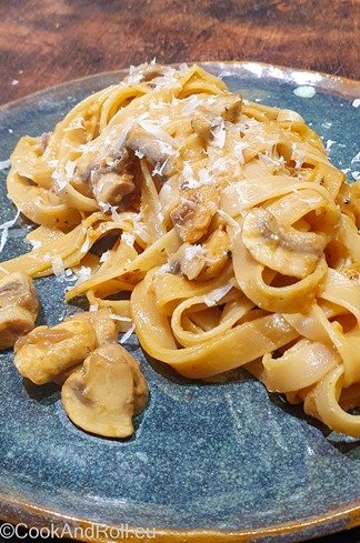 Pâtes champignons-miso pour 4 personnes - Recettes - Elle à Table