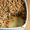 Crumble de légumes ou plutôt, gratin de légumes et streusel avoine, azuki & parmesan