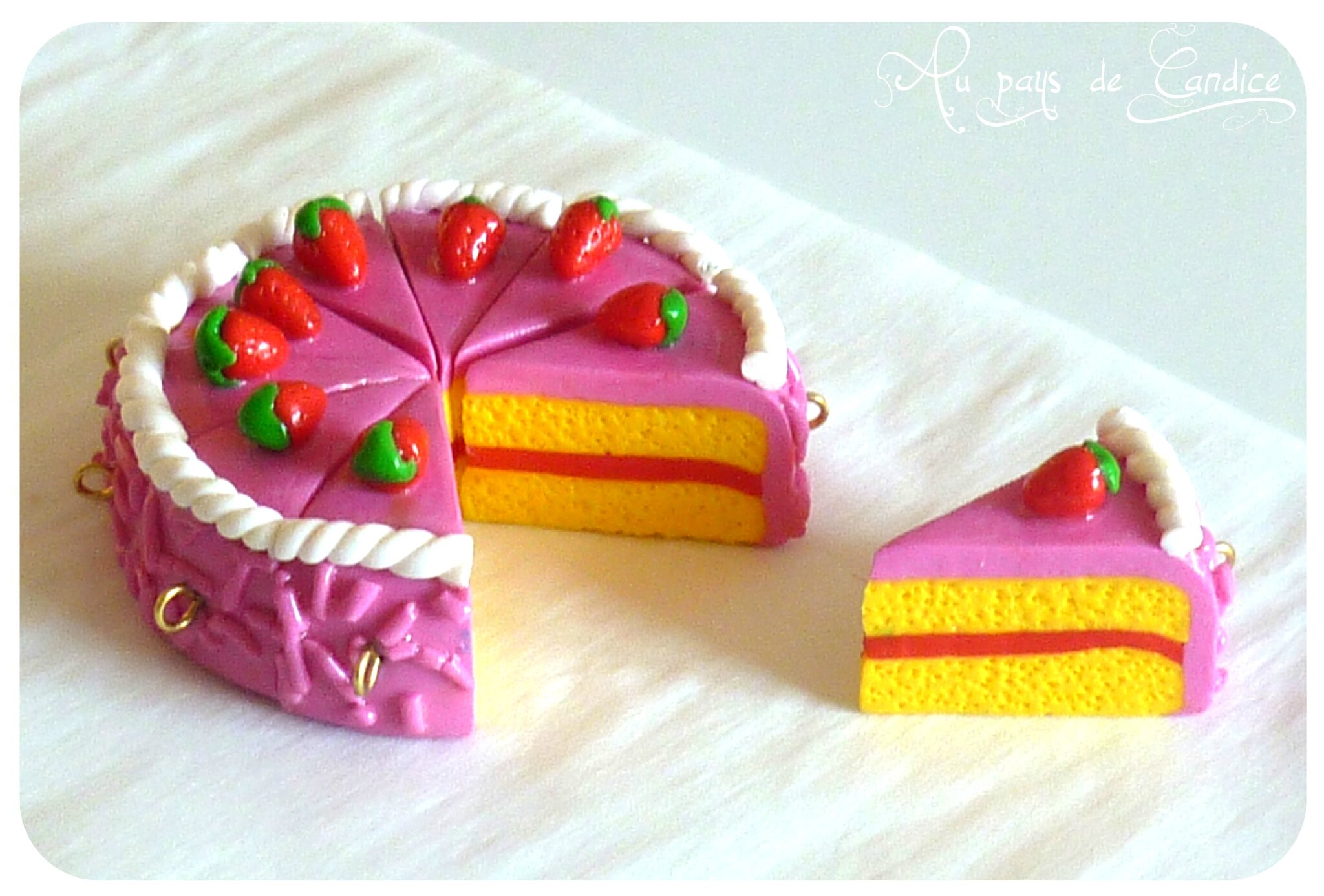 Gateau Aux Fraises Fimo Au Pays De Candice