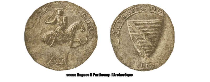 sceau Hugues II Parthenay- l'Archevêque
