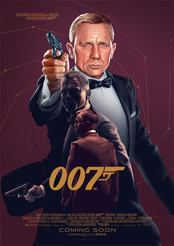 Mark Murphy tribute artwork illustrated 007 daniel craig