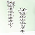 René boivin diamond 'pampilles de feuilles' earrings-necklace-clip-brooch combination