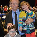 Un papy heureux : Pierre BRASME, Robin et Bérénice